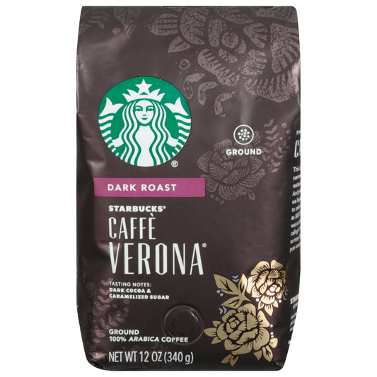 Starbucks Dark Roast 100% Arabica Ground Caffe Verona Coffee 12 oz