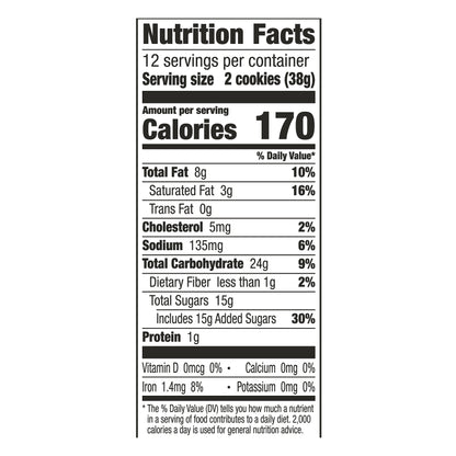 Pillsbury Chocolate Chip Cookie Dough 24 ea