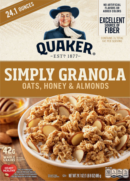 Quaker Simply Granola oats Honey & Almonds 24.1 Oz