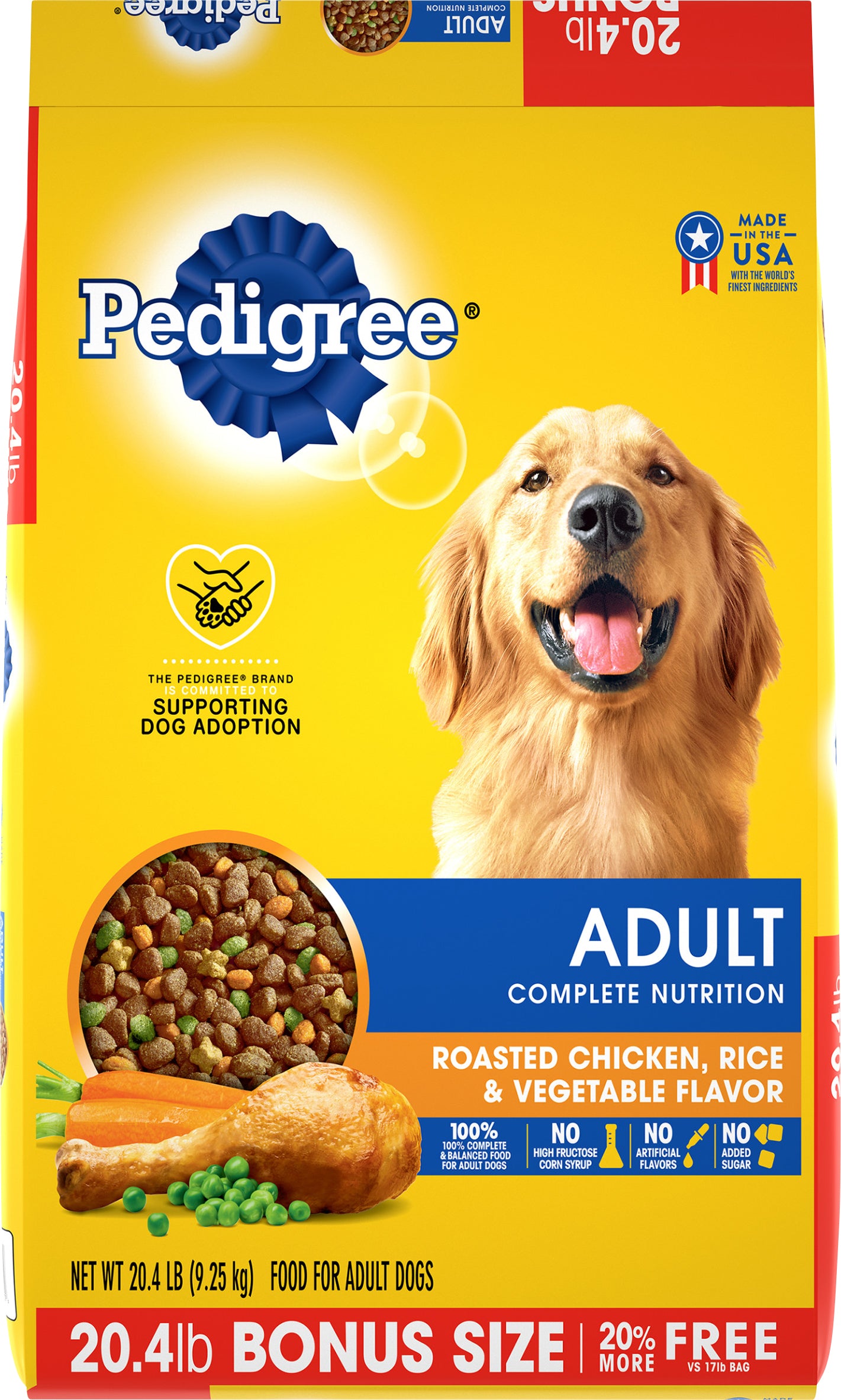 Pedigree Complete Nutrition Roasted Chicken, Rice & Vegetable Flavor Food For Adult Dogs