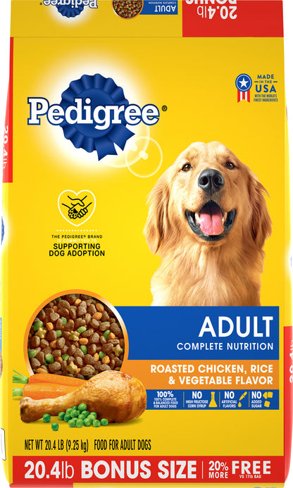 Pedigree Complete Nutrition Roasted Chicken, Rice & Vegetable Flavor Food For Adult Dogs