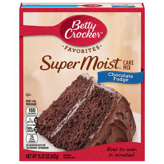 Betty Crocker Super Moist Chocolate Fudge Cake Mix, 15.25 oz