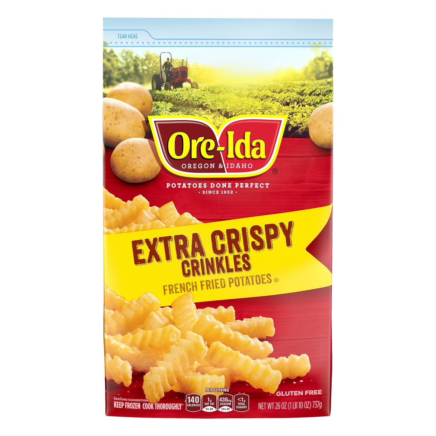 Ore-Ida Extra Crispy Crinkles French Fries Fried Frozen Potatoes