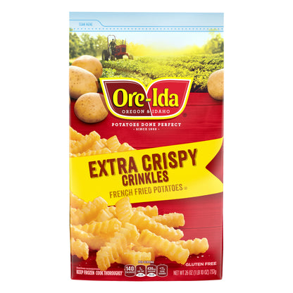 Ore-Ida Extra Crispy Crinkles French Fries Fried Frozen Potatoes