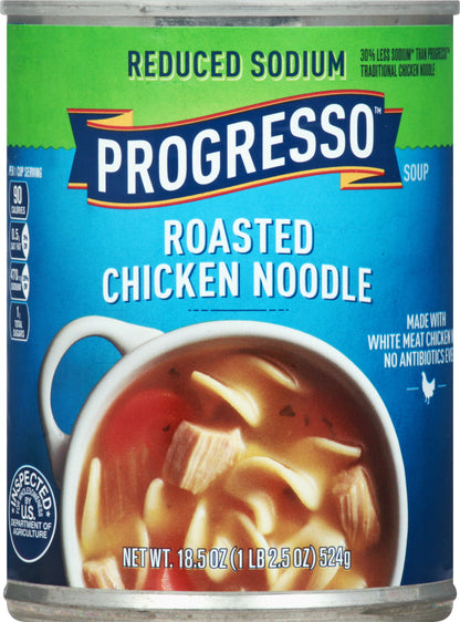 Progresso Reduced Sodium Roasted Chicken Noodle Soup 18.5 oz