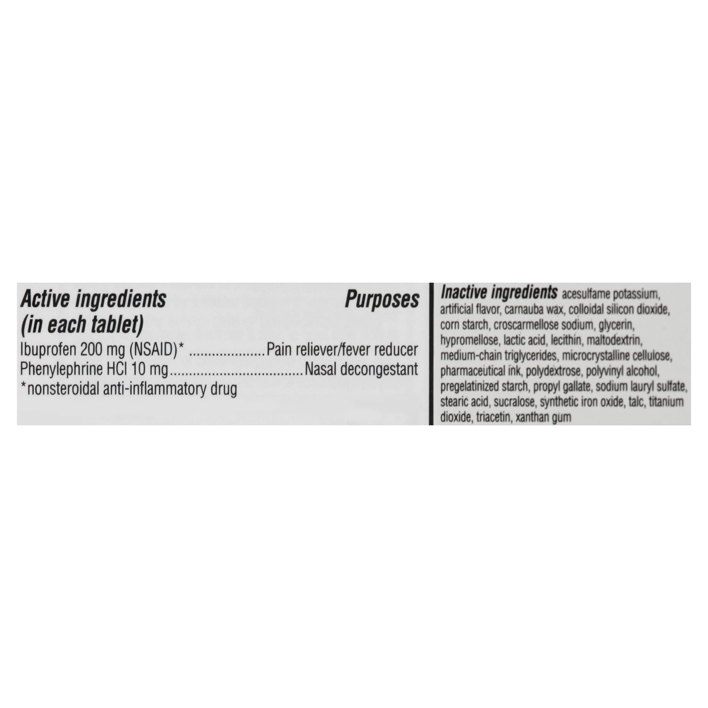 Advil Non-Drowsy Coated Tablets Sinus Congestion & Pain 10 ea