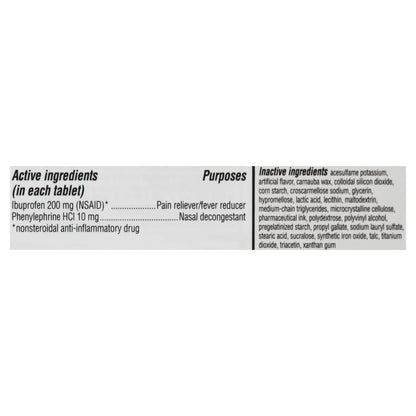 Advil Non-Drowsy Coated Tablets Sinus Congestion & Pain 10 ea