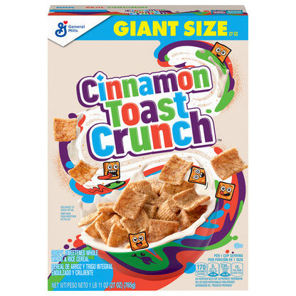 Cinnamon Toast Crunch, Breakfast Cereal with Whole Grain, 27 oz