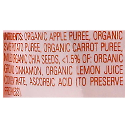 HappyTot Organics Superfoods Apples, Sweet Potato, Carrots & Cinnamon + Super Chia 4.22 oz