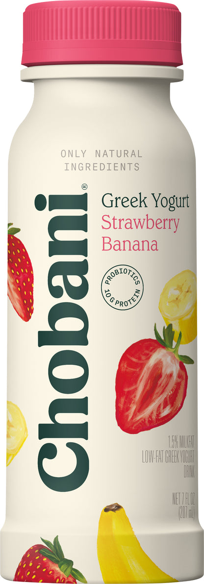 Chobani Low-Fat Greek Strawberry Banana Yogurt Drink 7 fl oz