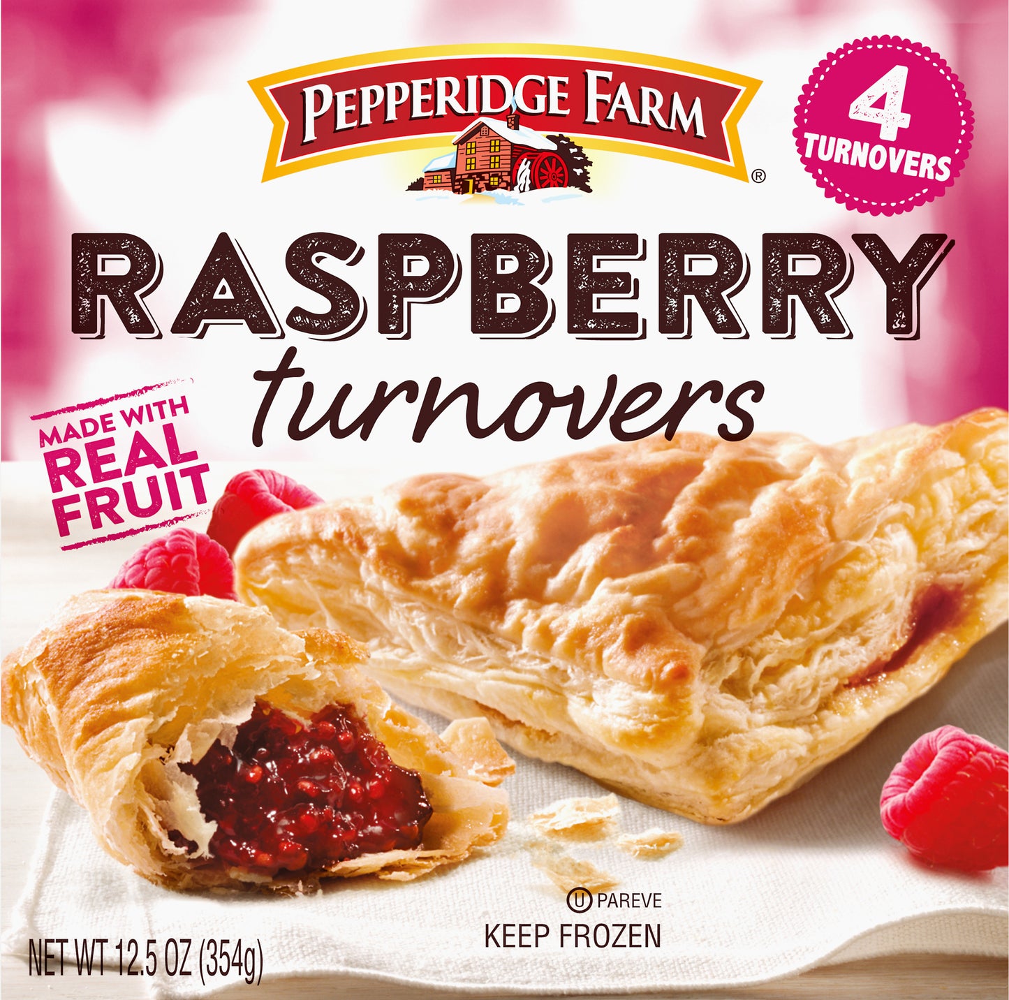 PEPPERIDGE FARM Raspberry Turnovers 4 ea