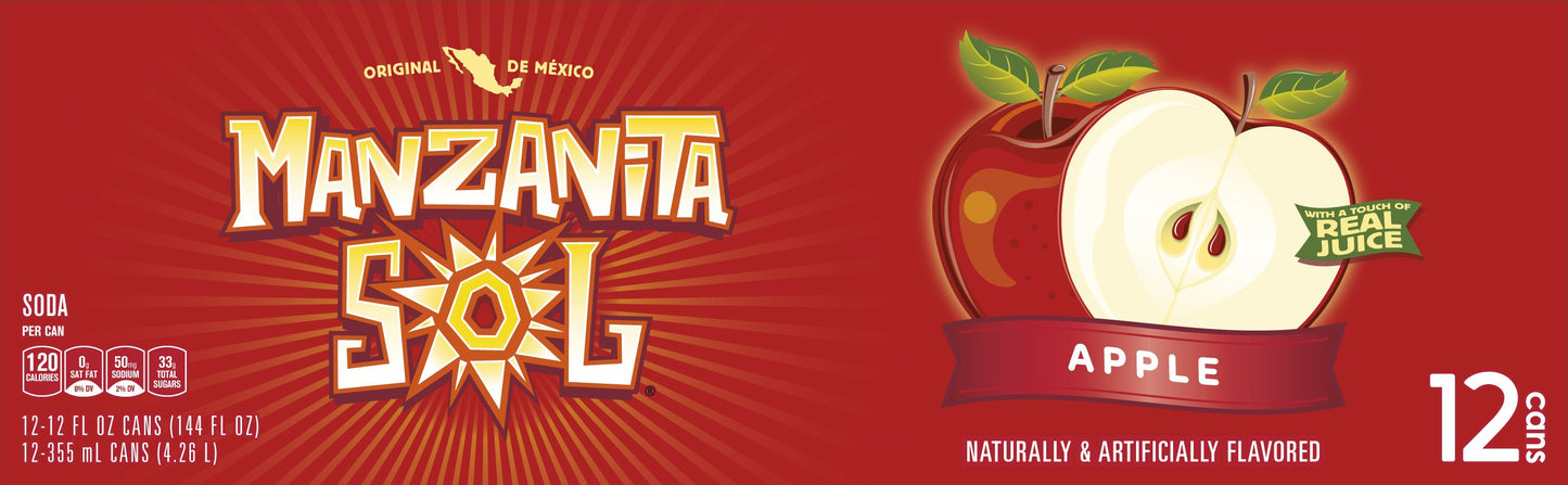Manzanita Sol Apple Soda 12 ea
