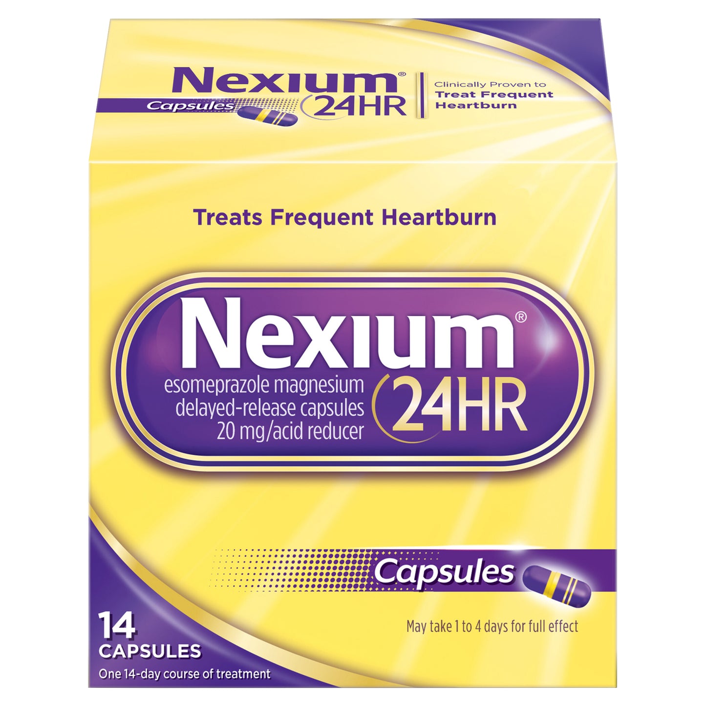 Nexium 24HR Acid Reducer Heartburn Relief Capsules with Esomeprazole Magnesium - 14 Count