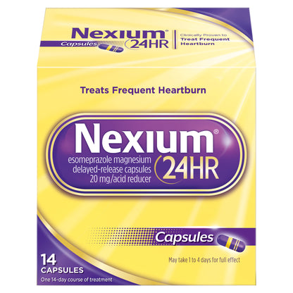 Nexium 24HR Acid Reducer Heartburn Relief Capsules with Esomeprazole Magnesium - 14 Count