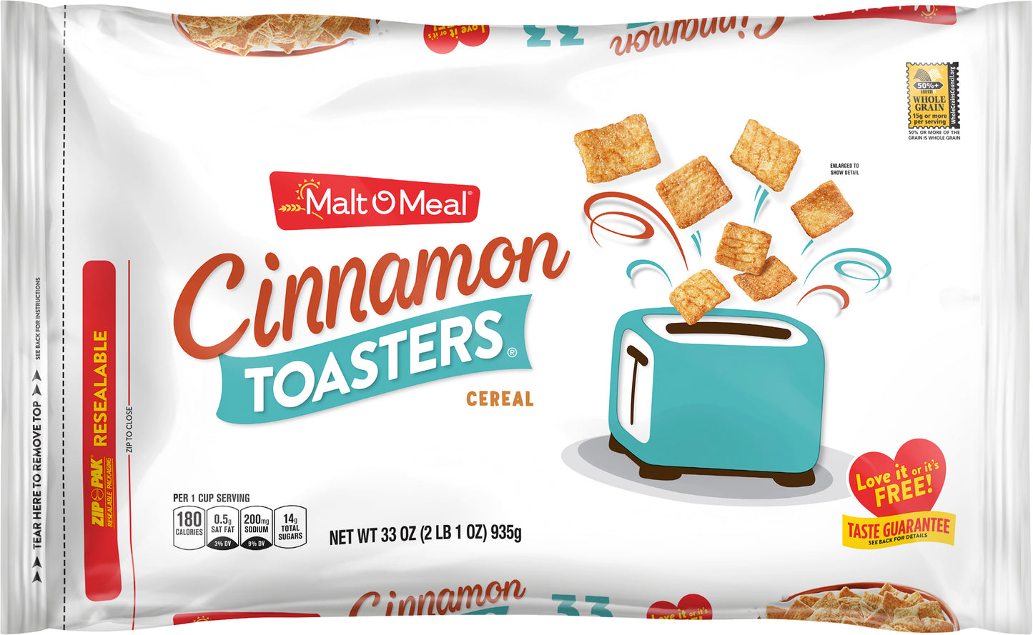Malt O Meal Super Size Cinnamon Toasters Cereal 33 oz