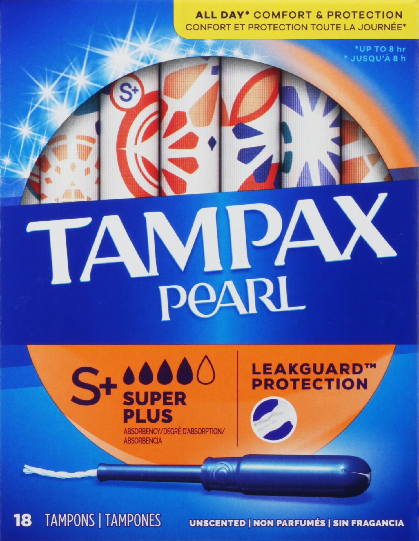 Tampax Pearl Super Plus Absorbency Unscented Tampons 18 ea