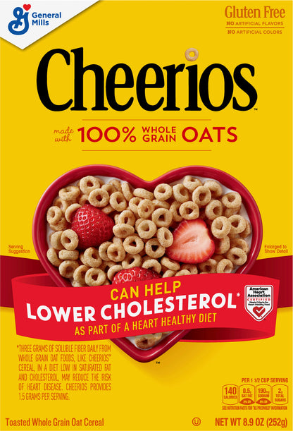 Cheerios Whole Grain Oats Gluten-Free Breakfast Cereal, 8.9 oz