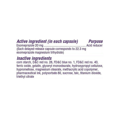 Nexium 24HR Acid Reducer Heartburn Relief Capsules with Esomeprazole Magnesium - 14 Count
