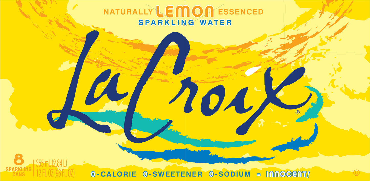 LaCroix Lemon Sparkling Water 8 - 12 fl oz Cans