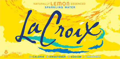 LaCroix Lemon Sparkling Water 8 - 12 fl oz Cans