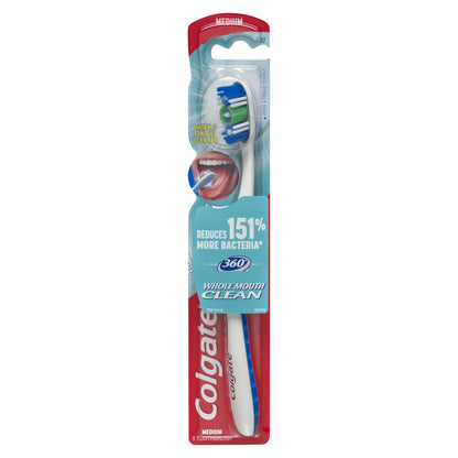 Colgate 360 Whole Mouth Clean Medium Toothbrush 1 ea Blister Pack
