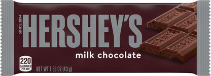 HERSHEY'S Milk Chocolate Candy, Gluten Free, 1.55 oz, Bar
