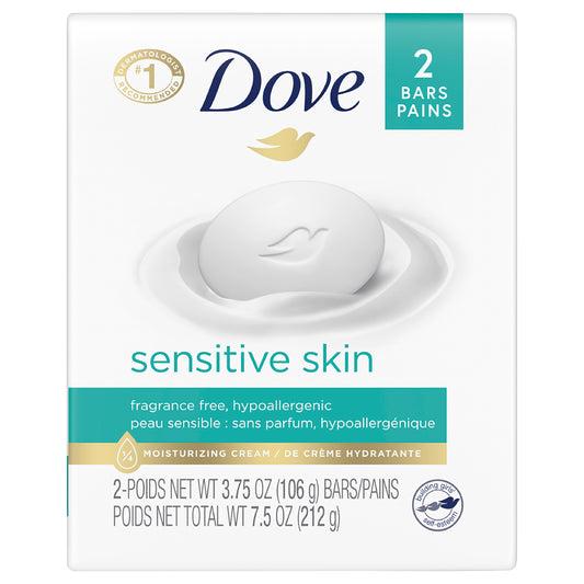 Dove Sensitive Skin Beauty Bar 2-3.75 oz Bars
