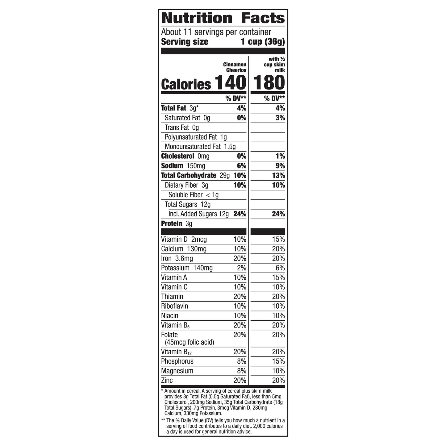 Cheerios Large Size Cinnamon Cereal 14.3 oz