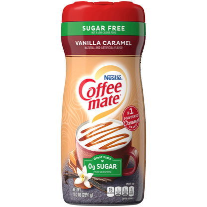 Coffee Mate Sugar Free Vanilla Caramel Powder Coffee Creamer 10.2 Oz. Canister
