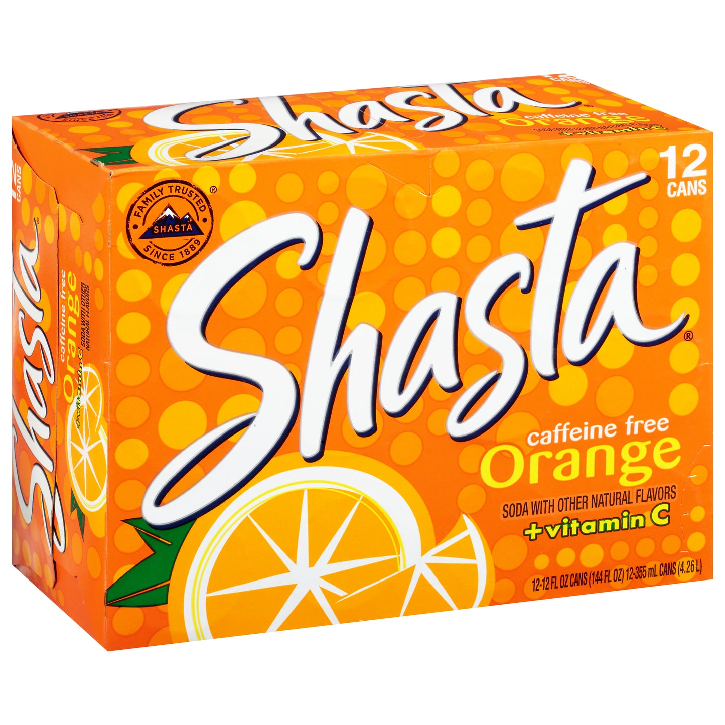 Shasta Caffeine Free Orange Soda 12 - 12 fl oz Cans