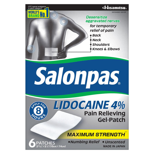 Salonpas Lidocaine Gel Patch 6ct
