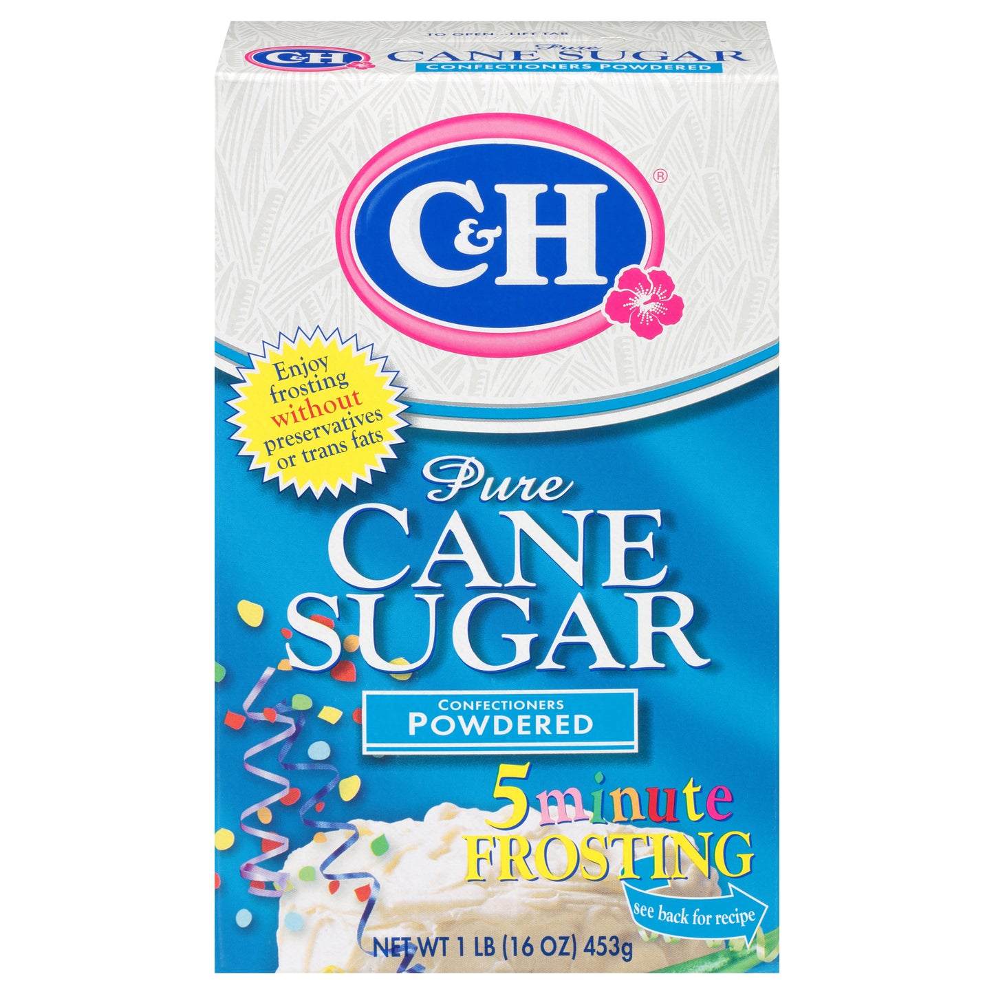 C&H® Pure Cane Sugar Confectioners Powdered Sugar 1 lb. Box