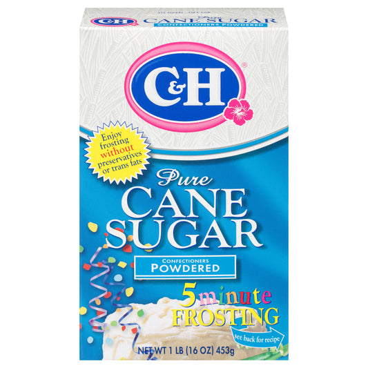 C&H® Pure Cane Sugar Confectioners Powdered Sugar 1 lb. Box