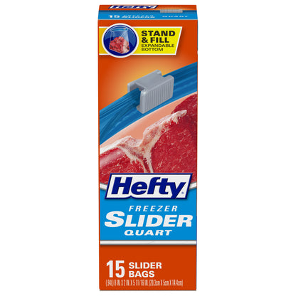 Hefty® Quart Freezer Slider Bags 15 ct Box