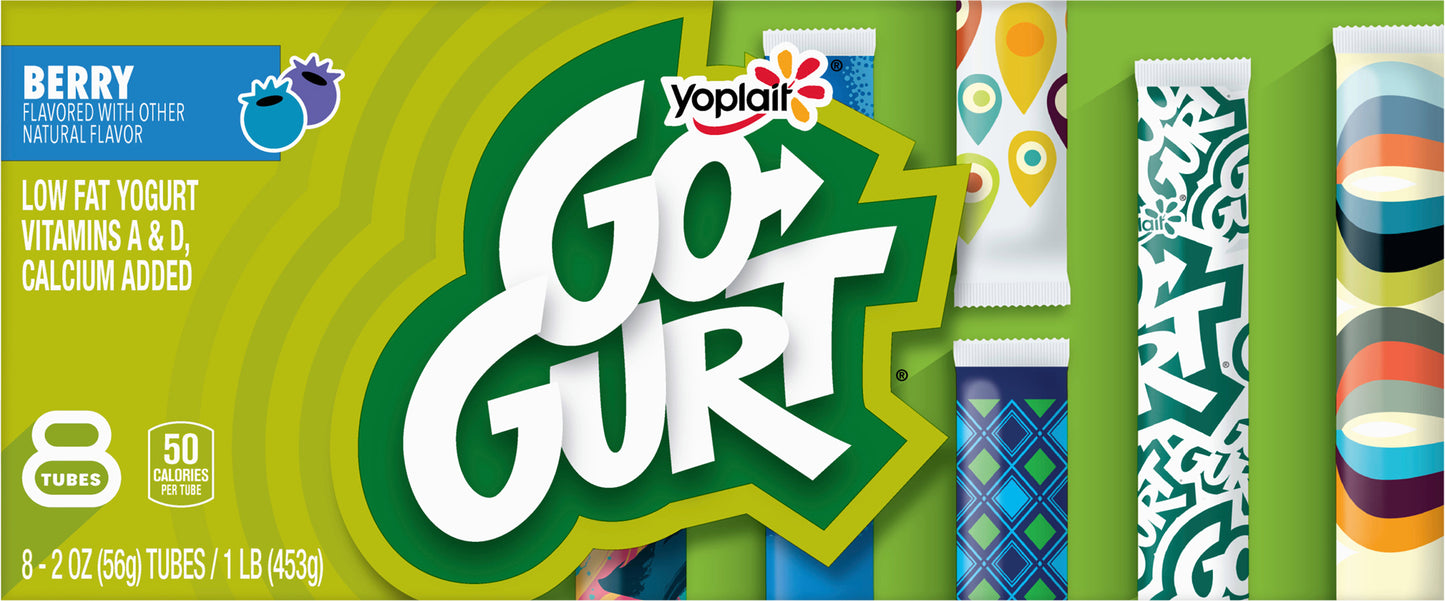 Yoplait Go-Gurt, Low Fat Yogurt, Berry, 16 oz