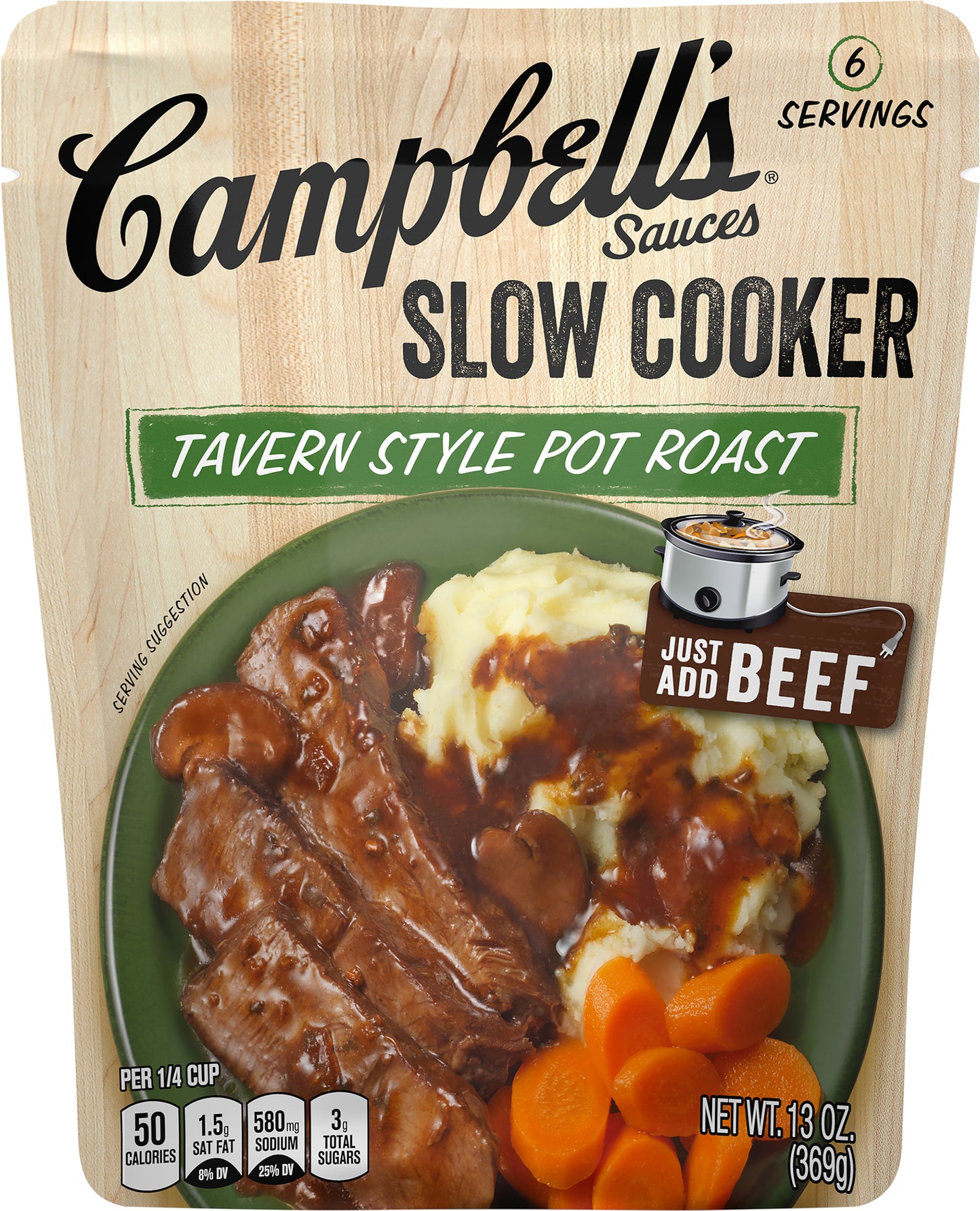 Campbell's Slow Cooker Tavern Style Pot Roast Sauces 13 oz