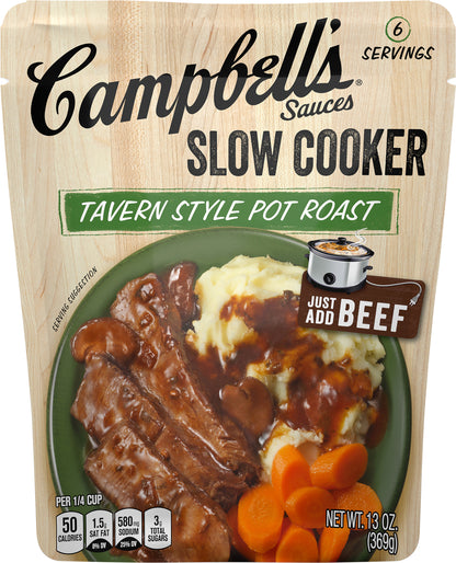 Campbell's Slow Cooker Tavern Style Pot Roast Sauces 13 oz