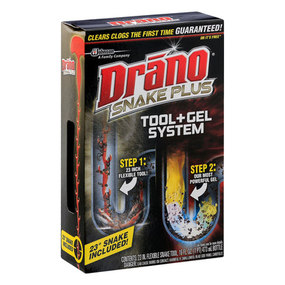 Drano Snake Plus Tool+Gel System 1 ea