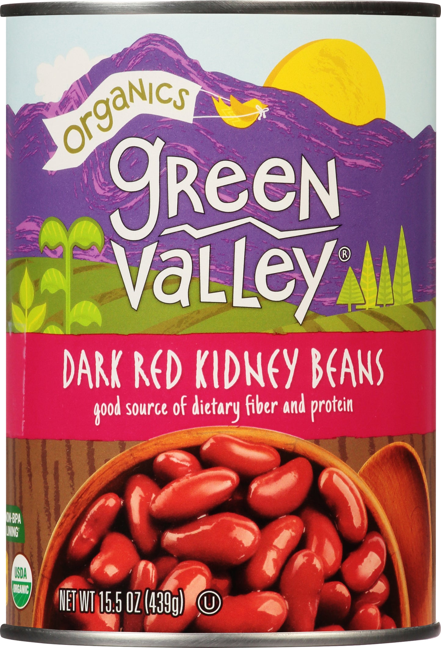 Green Valley Organics Dark Red Kidney Beans 15.5 oz