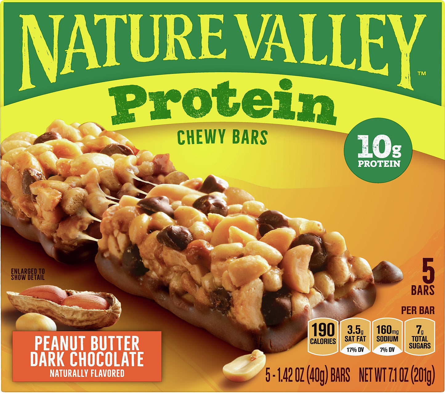 Nature Valley Protein Peanut Butter Dark Chocolate Chewy Bars 5 ea