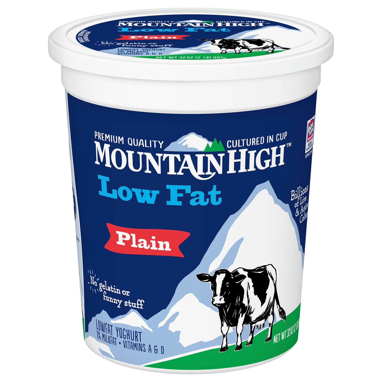 Mountain High Low Fat Plain Yoghurt 32 oz