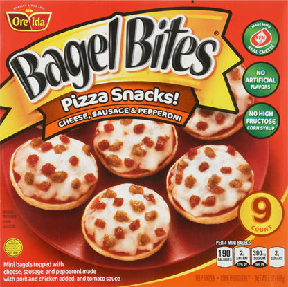 Bagel Bites Cheese Sausage & Pepperoni Pizza Snacks 9 ea