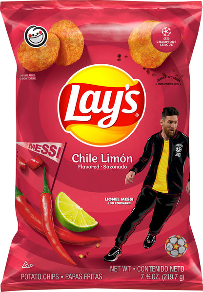 Lay's Potato Chips Chile Limon Flavored 7 3/4 Oz