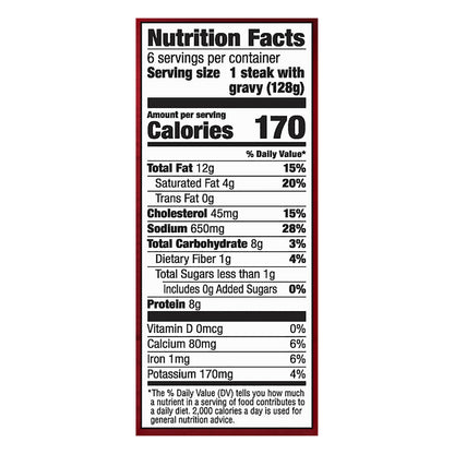 Banquet Family Size Salisbury Steaks & Brown Gravy 6 ea