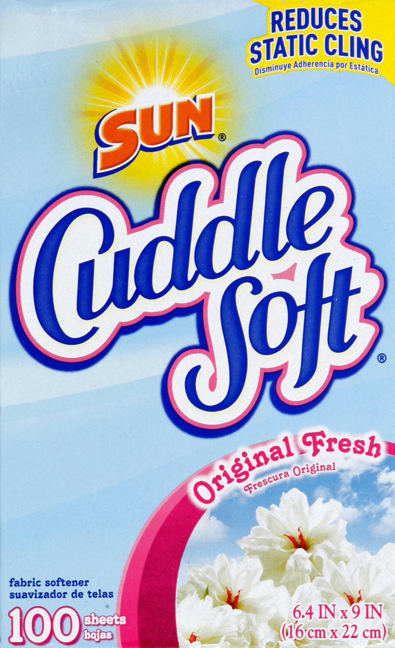 Sun Cuddle Fabric Softener Sheets 100 ea