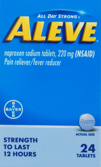 Aleve All Day Strong 220 mg Pain Reliever/Fever Reducer Tablets 24 ea Box