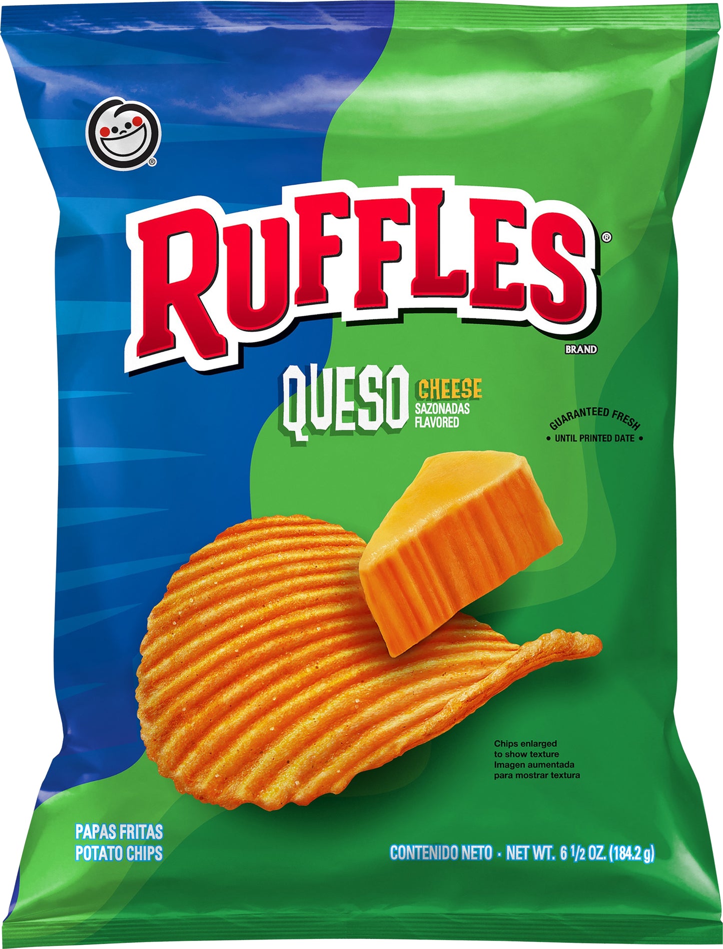 Ruffles Queso Cheese Flavored Potato Chips 6.5 oz