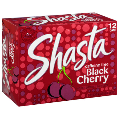 Shasta Caffeine Free Black Cherry Soda 12 - 12 fl oz Cans