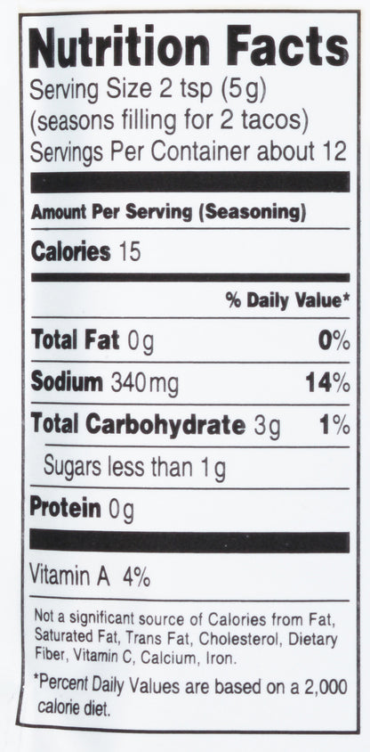 Lawry's® Family Size Original Taco Seasoning Mix, 2 oz