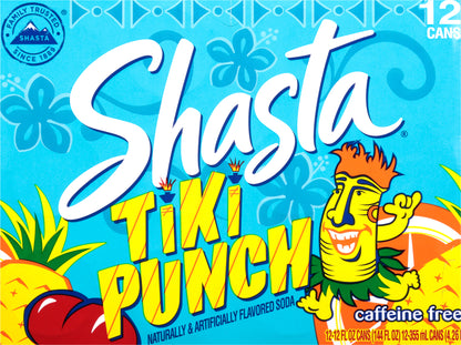 Shasta Caffeine Free Tiki Punch Soda 12 - 12 fl oz Cans